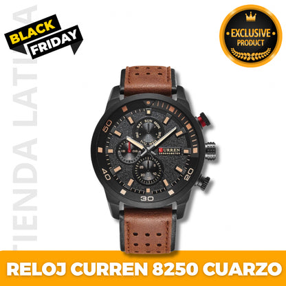 Reloj Curren 8250 Cuarzo Correa De Cuero IMPORTADO🇺🇸¡SOLO HOY!